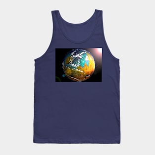 Terraformed Mars with Ocean Rendering Tank Top